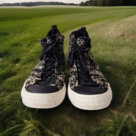 Converse Womens Selene Winter Knit Side Zip Hi Top Sneakers Shoes Size 10 - Picture 2 of 8